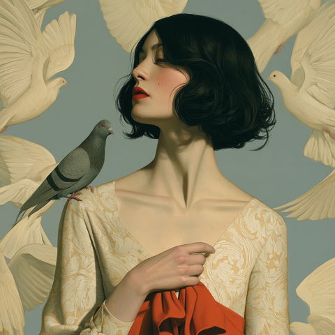 Meredith Frampton style (Painters), Midjourney V8.2