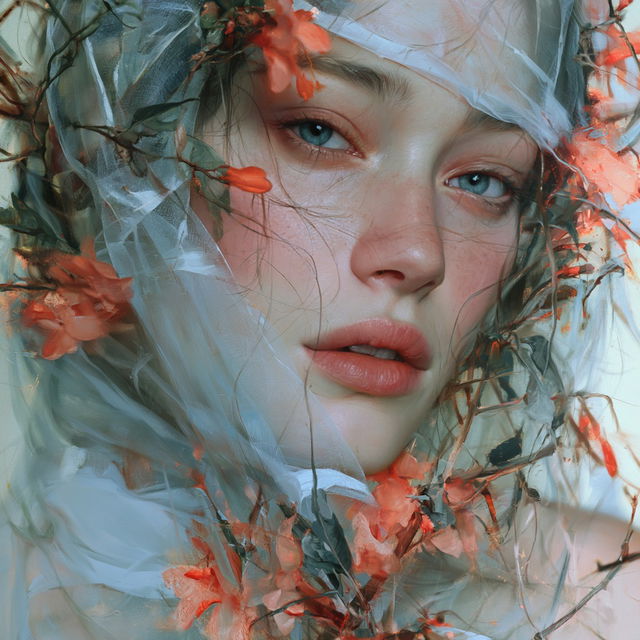 Meredith Marsone style, Midjourney V8.2, render 1 of 4