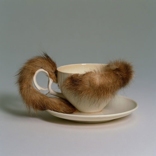 Meret Oppenheim style, Midjourney V8.2, render 1 of 4
