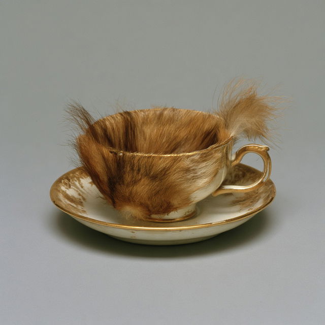 Meret Oppenheim style, Midjourney V8.2, render 4 of 4