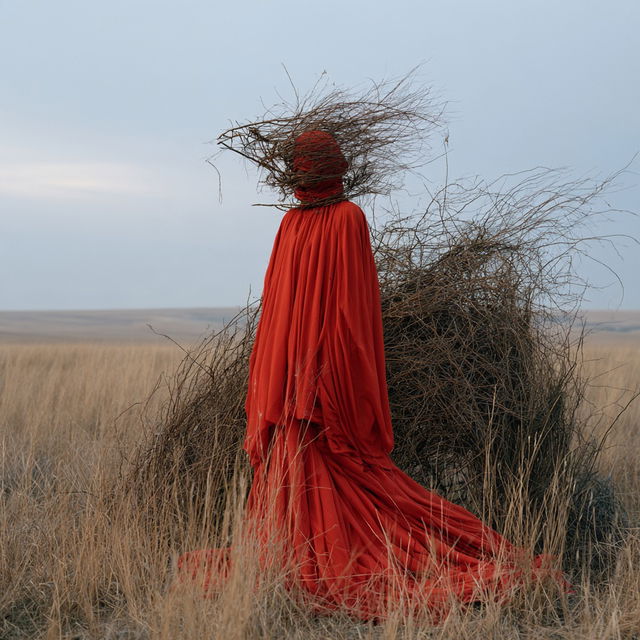Meryl McMaster style, Midjourney V8.2, render 2 of 4