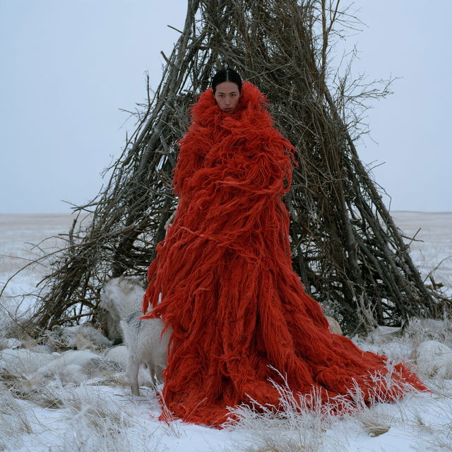 Meryl McMaster style, Midjourney V8.2, render 1 of 4
