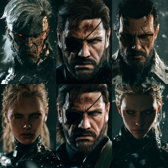 Metal Gear Solid style, Midjourney V8.2, render 3 of 4