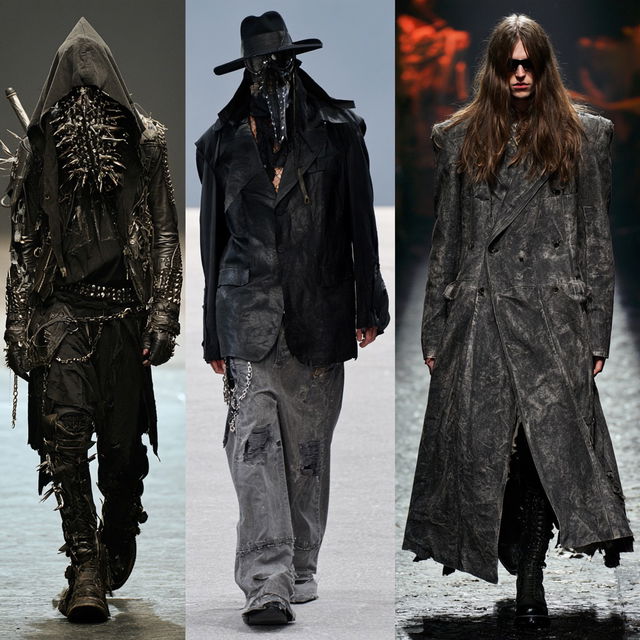 Metalhead fashion style, Midjourney V8.2, render 2 of 4