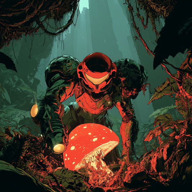 Metroid style, Midjourney V8.2, render 2 of 4