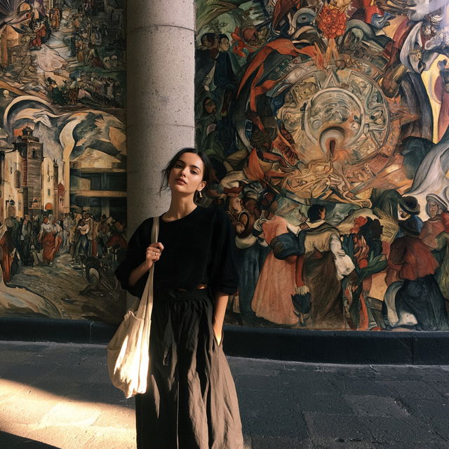 Mexican muralism style, Midjourney V8.2, render 2 of 4