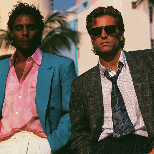 Miami Vice style, Midjourney V8.2, render 2 of 4