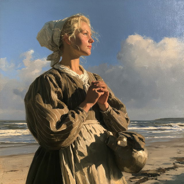 Michael Ancher style, Midjourney V8.2, render 2 of 4