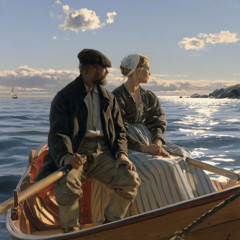 Michael Ancher style (Painters), Midjourney V8.2