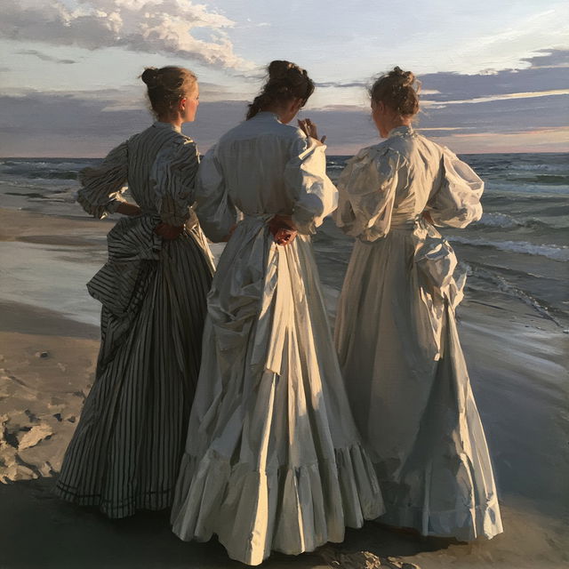 Michael Ancher style, Midjourney V8.2, render 4 of 4