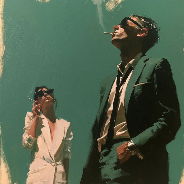 Michael Carson style, Midjourney V8.2, render 1 of 4
