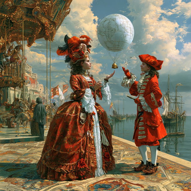 Michael Cheval style, Midjourney V8.2, render 1 of 4