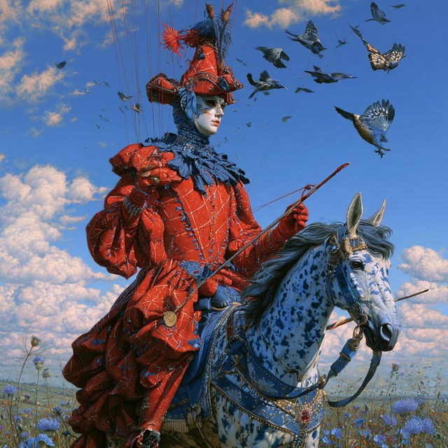 Michael Cheval style, Midjourney V8.2, render 3 of 4