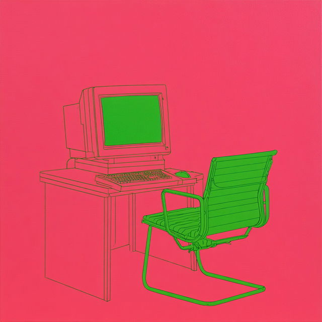 Michael Craig-Martin style, Midjourney V8.2, render 2 of 4