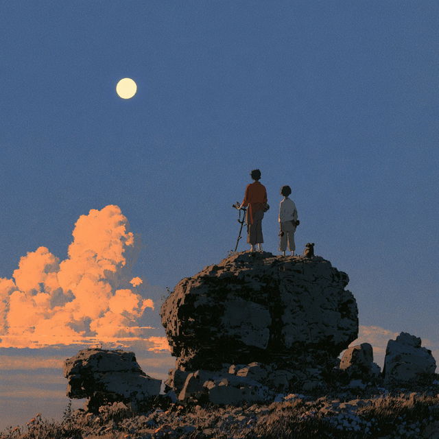 Michael Dudok de Wit style, Midjourney V8.2, render 1 of 4