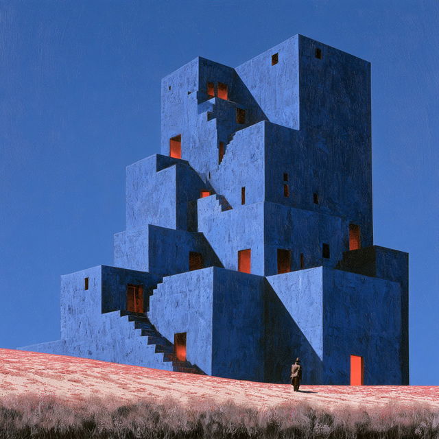 Michael Graves style, Midjourney V8.2, render 3 of 4