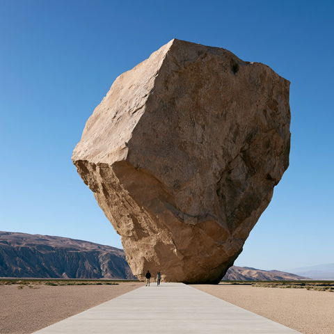 Michael Heizer style (Sculptors), Midjourney V8.2