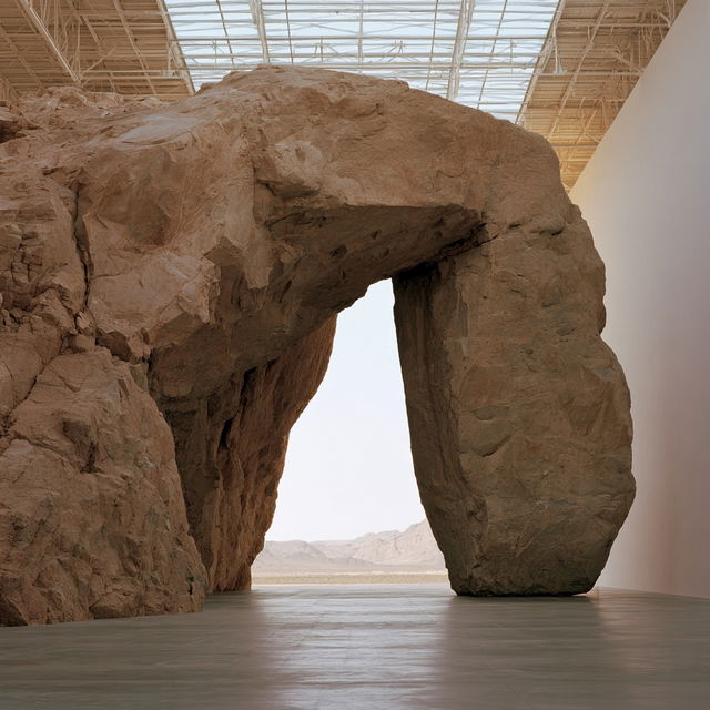 Michael Heizer style, Midjourney V8.2, render 3 of 4