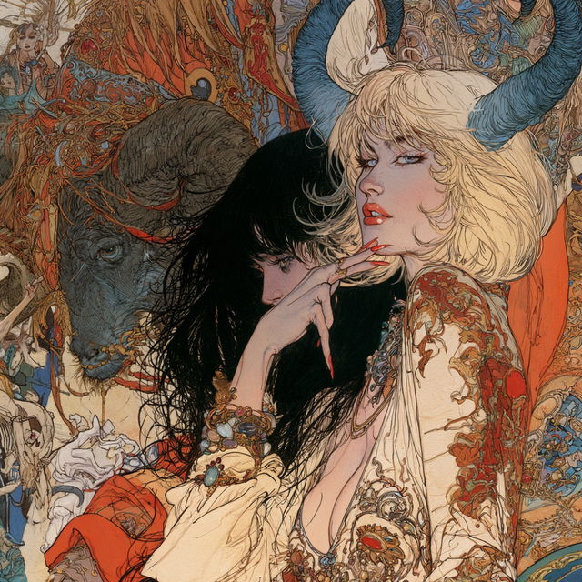 Michael Kaluta style, Midjourney V8.2, render 2 of 4