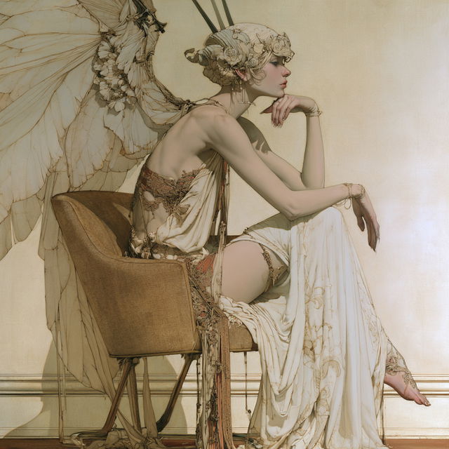 Michael Parkes style, Midjourney V8.2, render 2 of 4