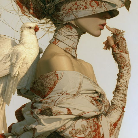 Michael Parkes style (Illustrators), Midjourney V8.2