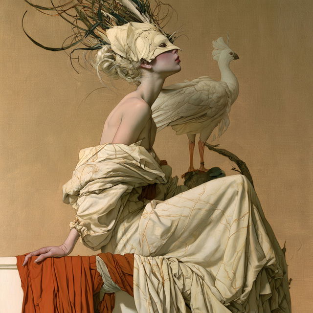 Michael Parkes style, Midjourney V8.2, render 4 of 4