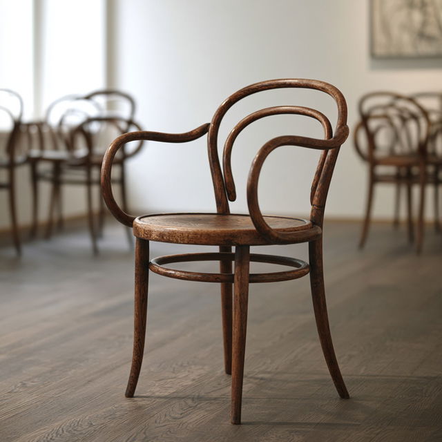 Michael Thonet style, Midjourney V8.2, render 1 of 4