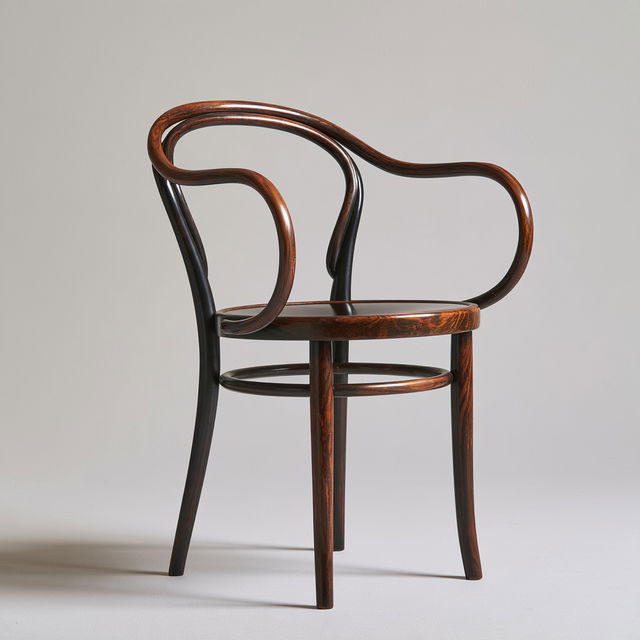 Michael Thonet style, Midjourney V8.2, render 3 of 4
