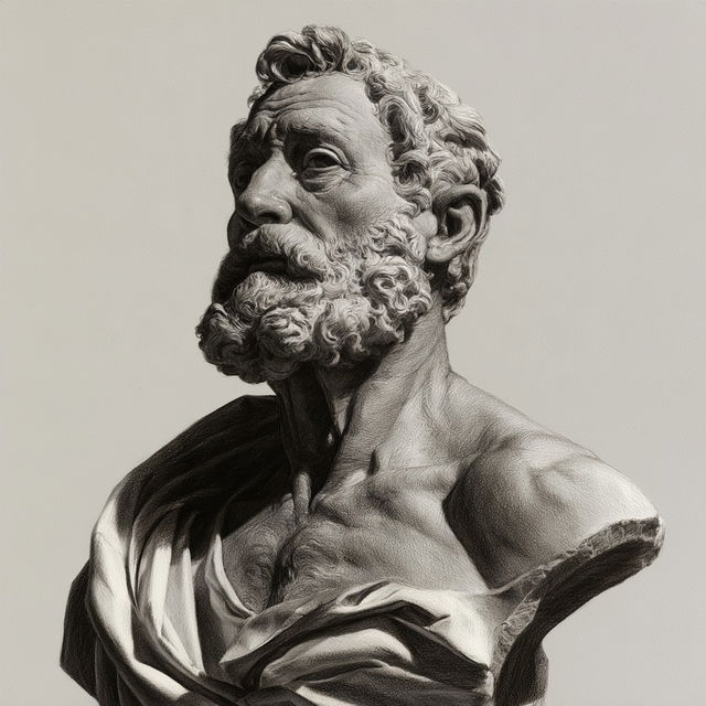 Michelangelo style, Midjourney V8.2, render 2 of 4
