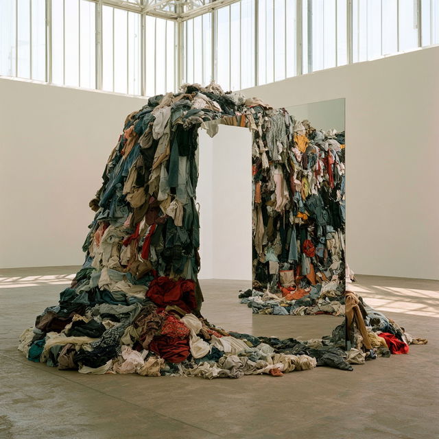 Michelangelo Pistoletto style, Midjourney V8.2, render 1 of 4
