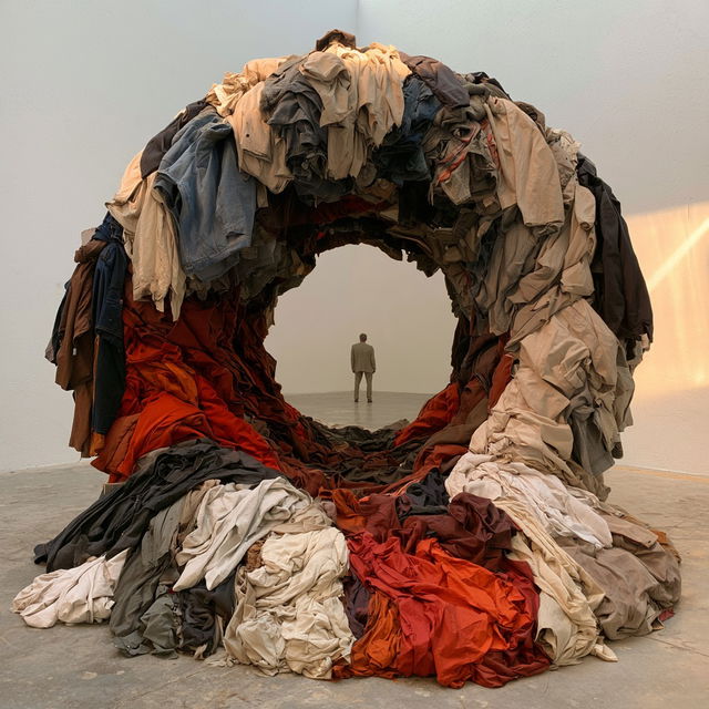 Michelangelo Pistoletto style, Midjourney V8.2, render 4 of 4