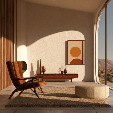 Mid-century modern style (Genres), Midjourney V8.2