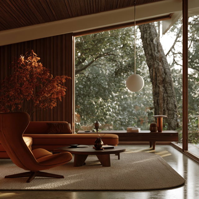 Mid-century modern style, Midjourney V8.2, render 3 of 4
