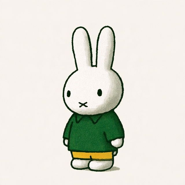 Miffy style, Midjourney V8.2, render 1 of 4