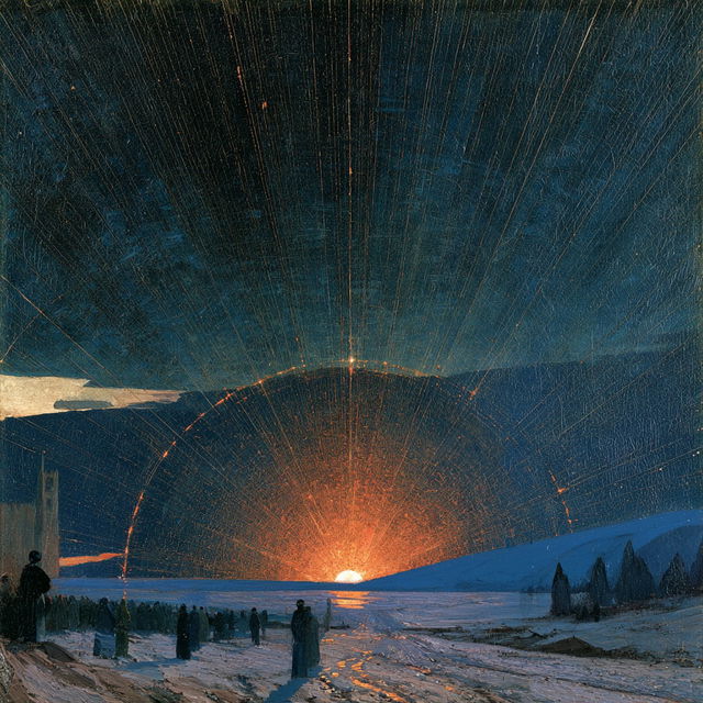 Mikalojus Konstantinas Ciurlionis style, Midjourney V8.2, render 1 of 4