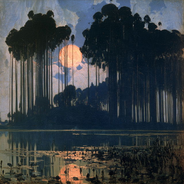 Mikalojus Konstantinas Ciurlionis style, Midjourney V8.2, render 3 of 4