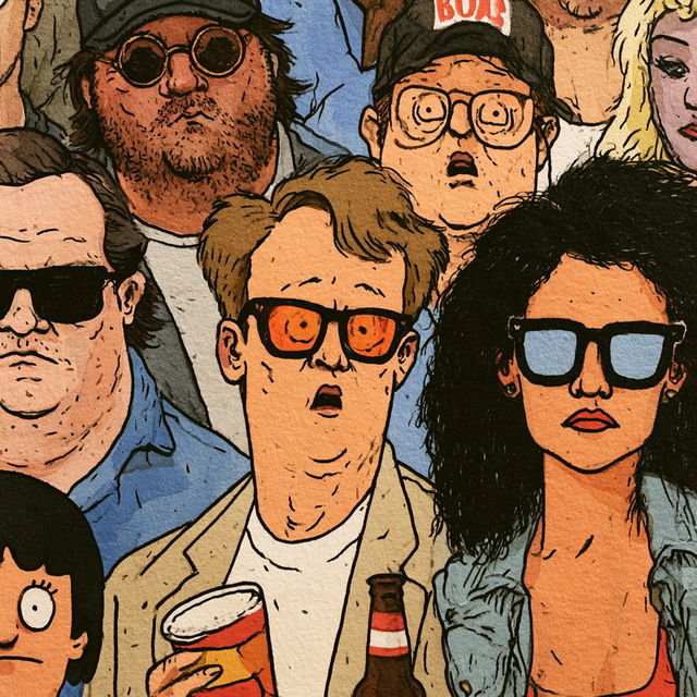 Mike Judge style, Midjourney V8.2, render 3 of 4