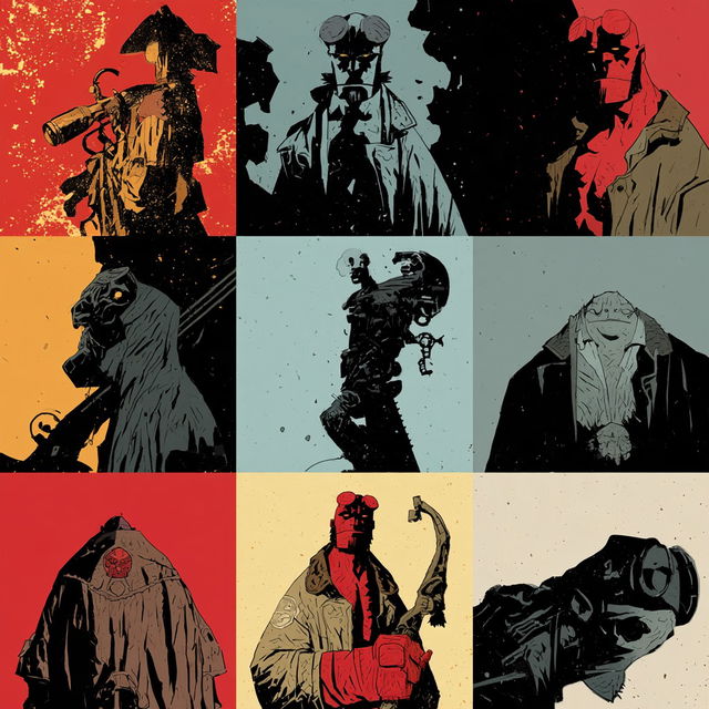 Mike Mignola style, Midjourney V8.2, render 2 of 4