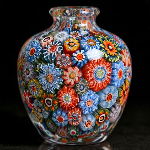 Millefiori glass style (Techniques), Midjourney V8.2