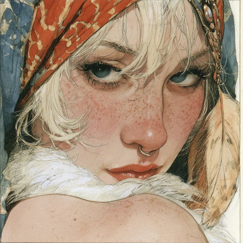 Milo Manara style (Illustrators), Midjourney V8.2