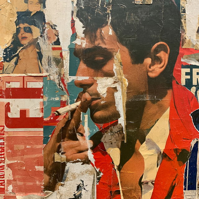 Mimmo Rotella style, Midjourney V8.2, render 2 of 4