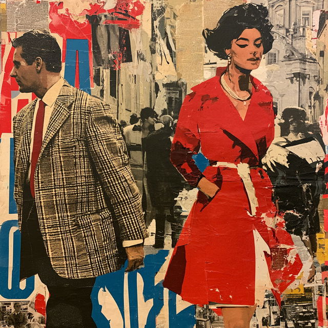Mimmo Rotella style, Midjourney V8.2, render 4 of 4