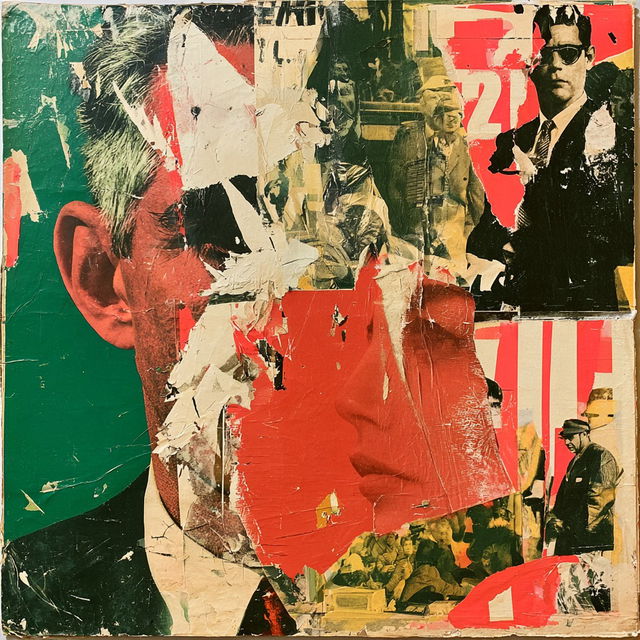 Mimmo Rotella style, Midjourney V8.2, render 3 of 4