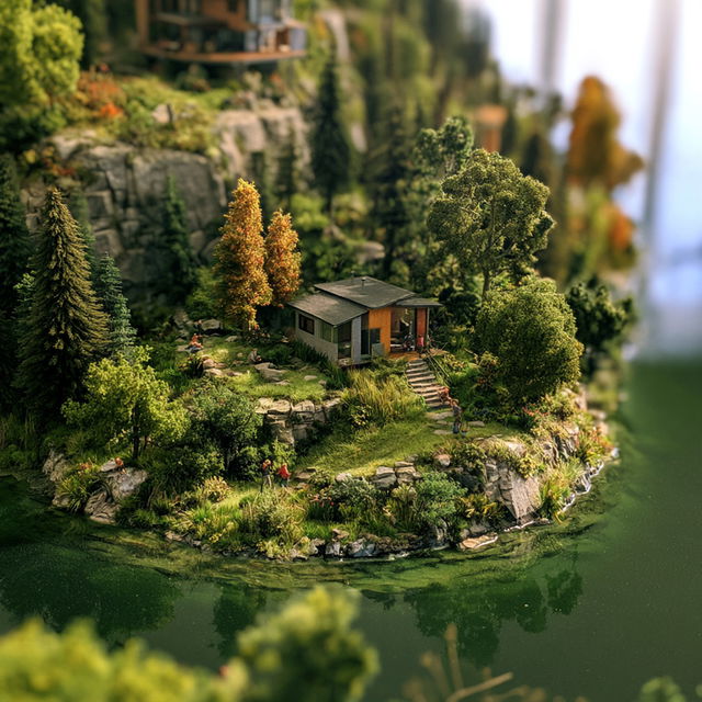 Miniature scale style, Midjourney V8.2, render 2 of 4