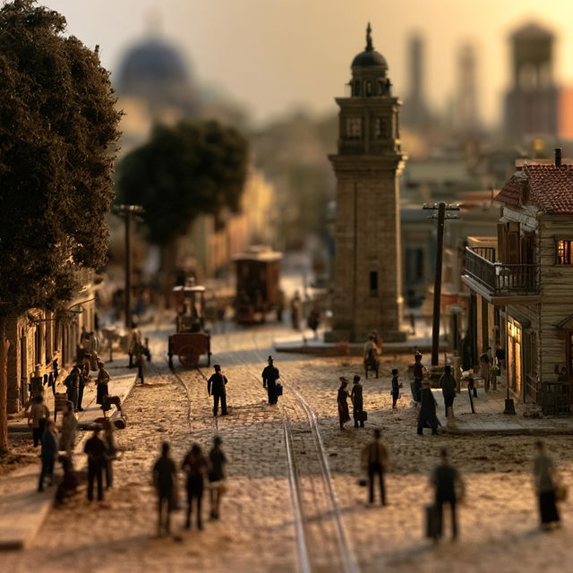 Miniature scale style, Midjourney V8.2, render 4 of 4