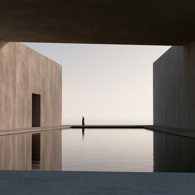 Minimalism style, Midjourney V8.2, render 2 of 4