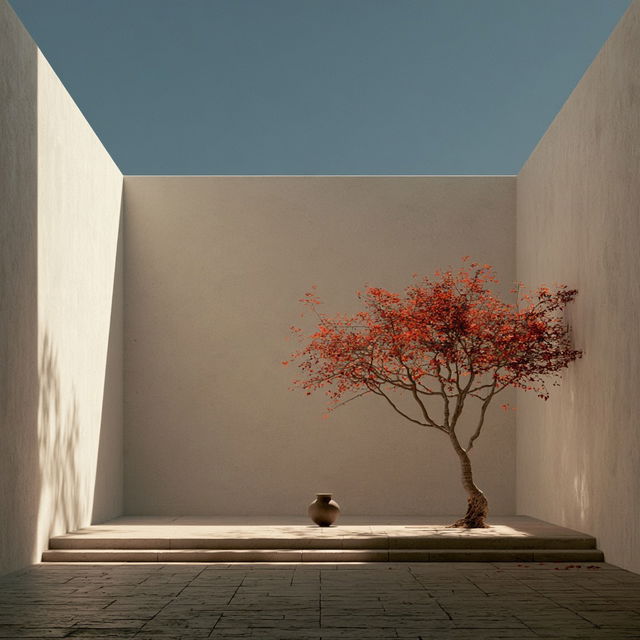 Minimalism style, Midjourney V8.2, render 4 of 4