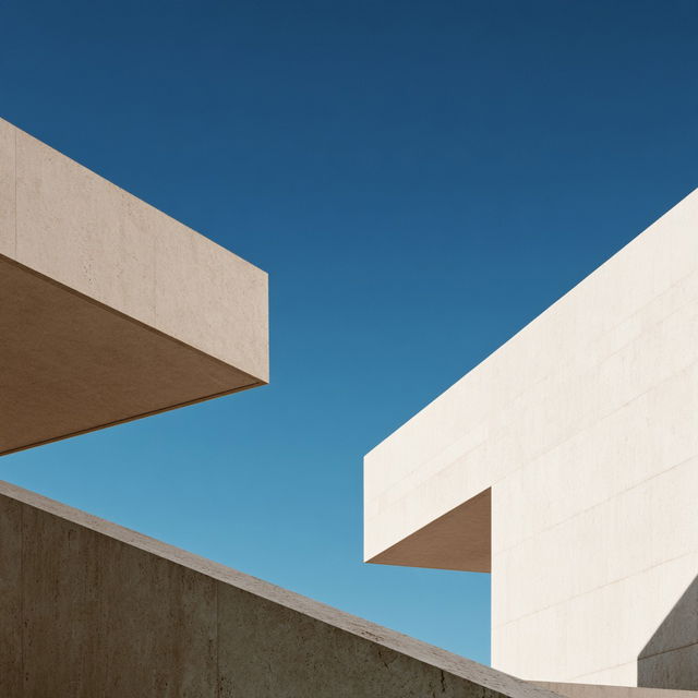 Minimalist architecture style, Midjourney V8.2, render 3 of 4