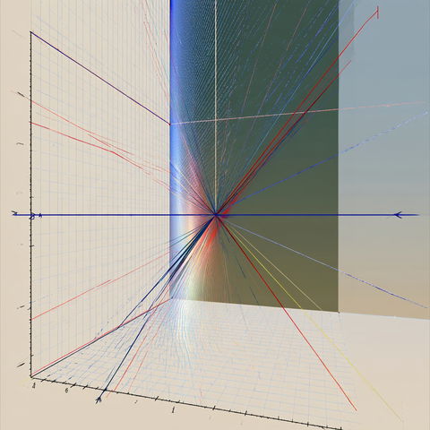 Minkowski diagram style (Techniques), Midjourney V8.2