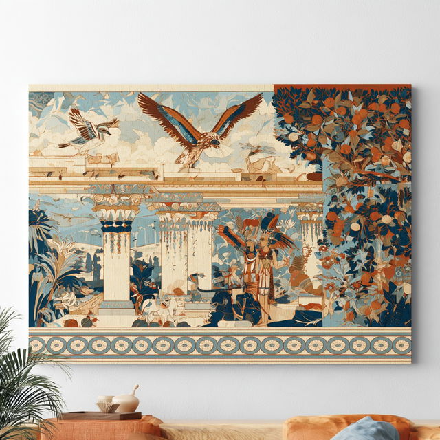 Minoan art style, Midjourney V8.2, render 4 of 4